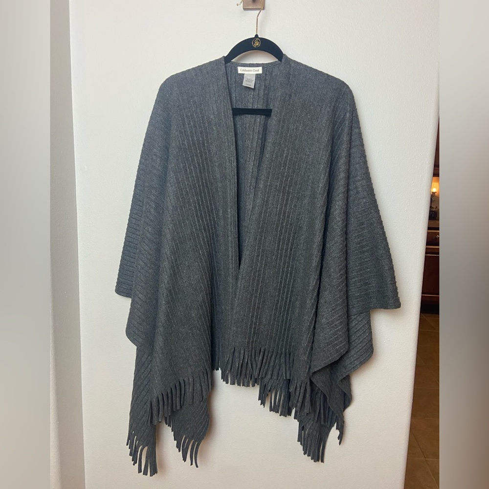 Coldwater Creek Gray Knit Shawl